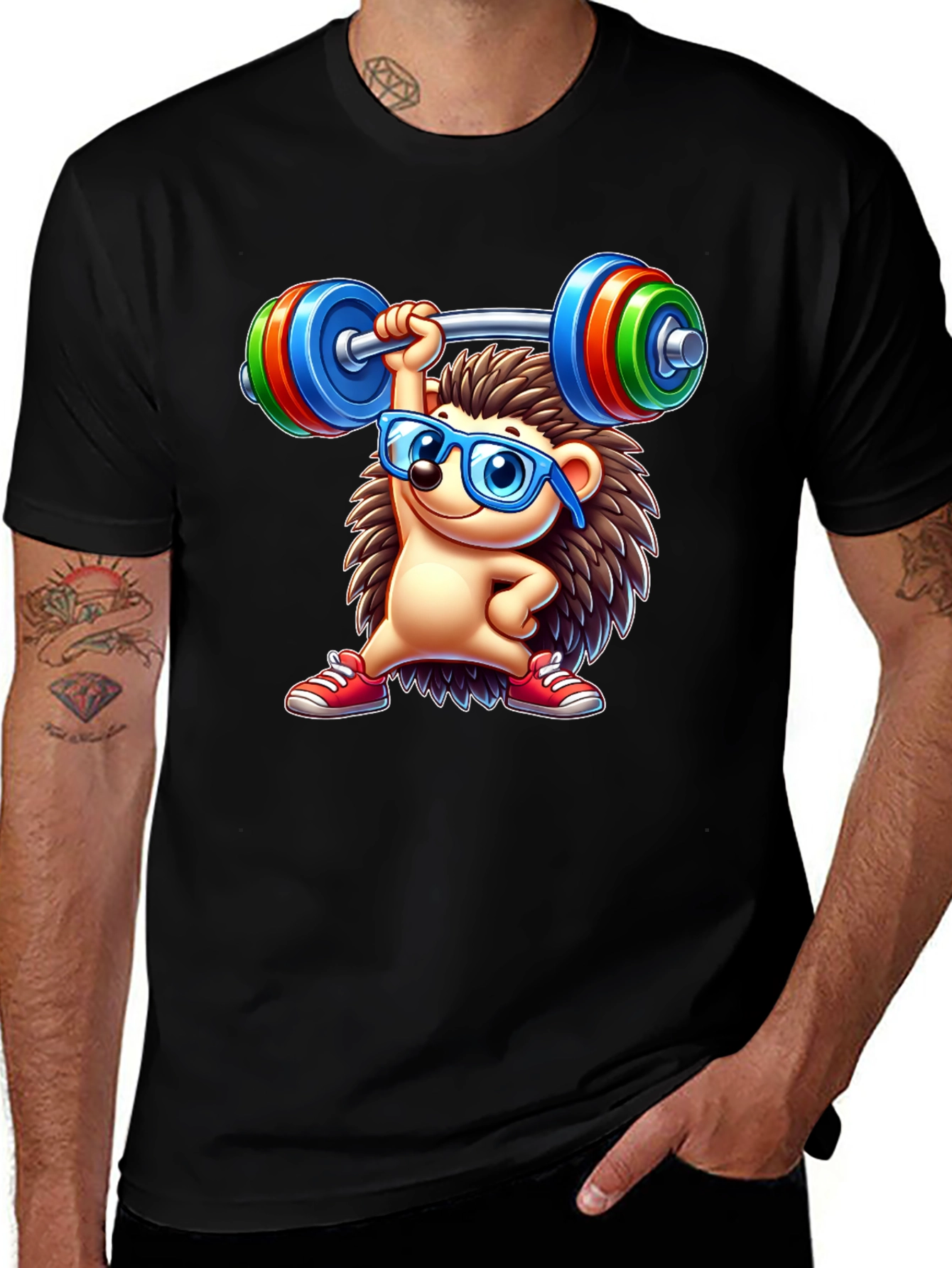 Workout Hedgehog Graphic Tee