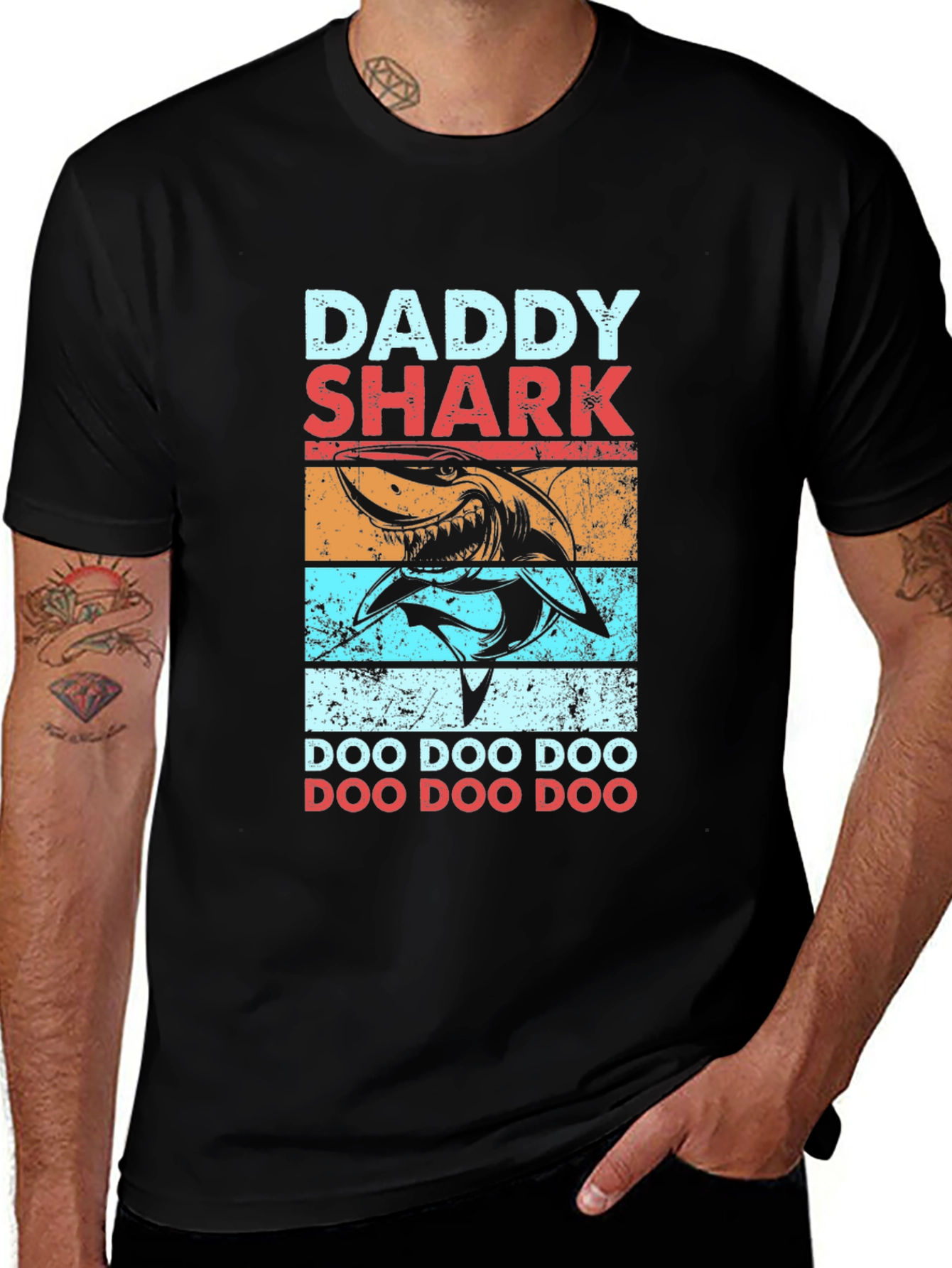 Daddy Shark Graphic Tee Shirt