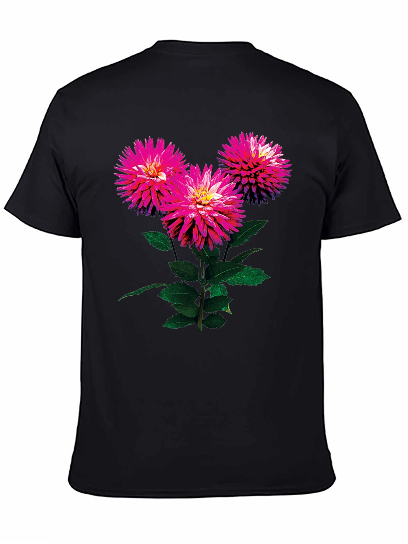 Floral Print Black T-Shirt