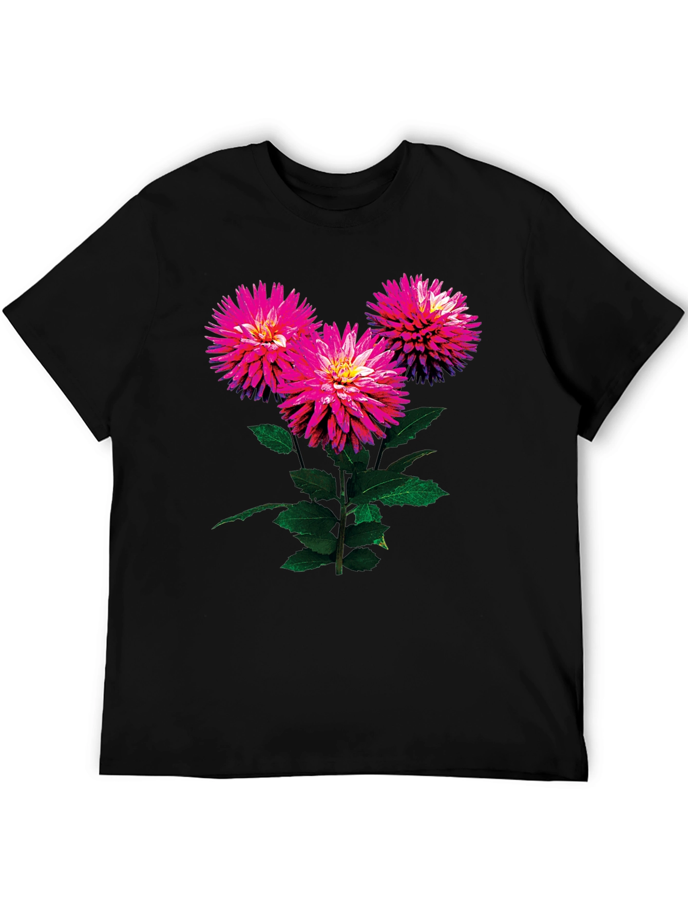 Floral Print Black T-Shirt