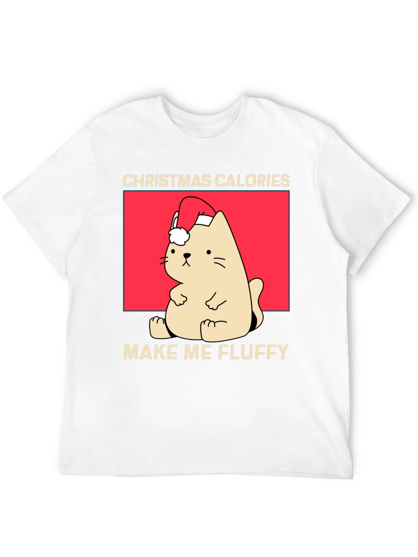 Christmas Cat Calories Fluffy T-Shirt
