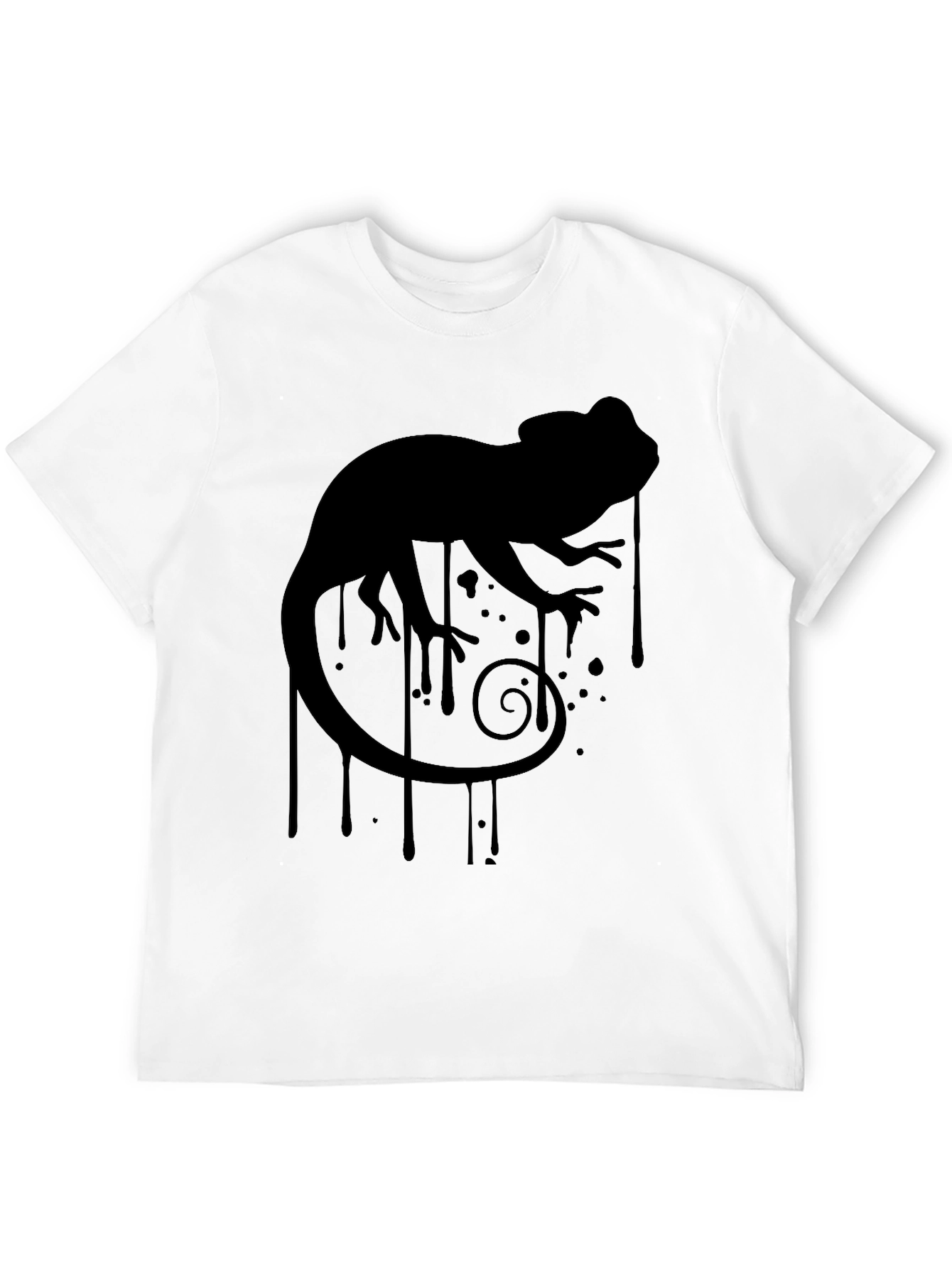 Chameleon Silhouette Graphic Tee - Black