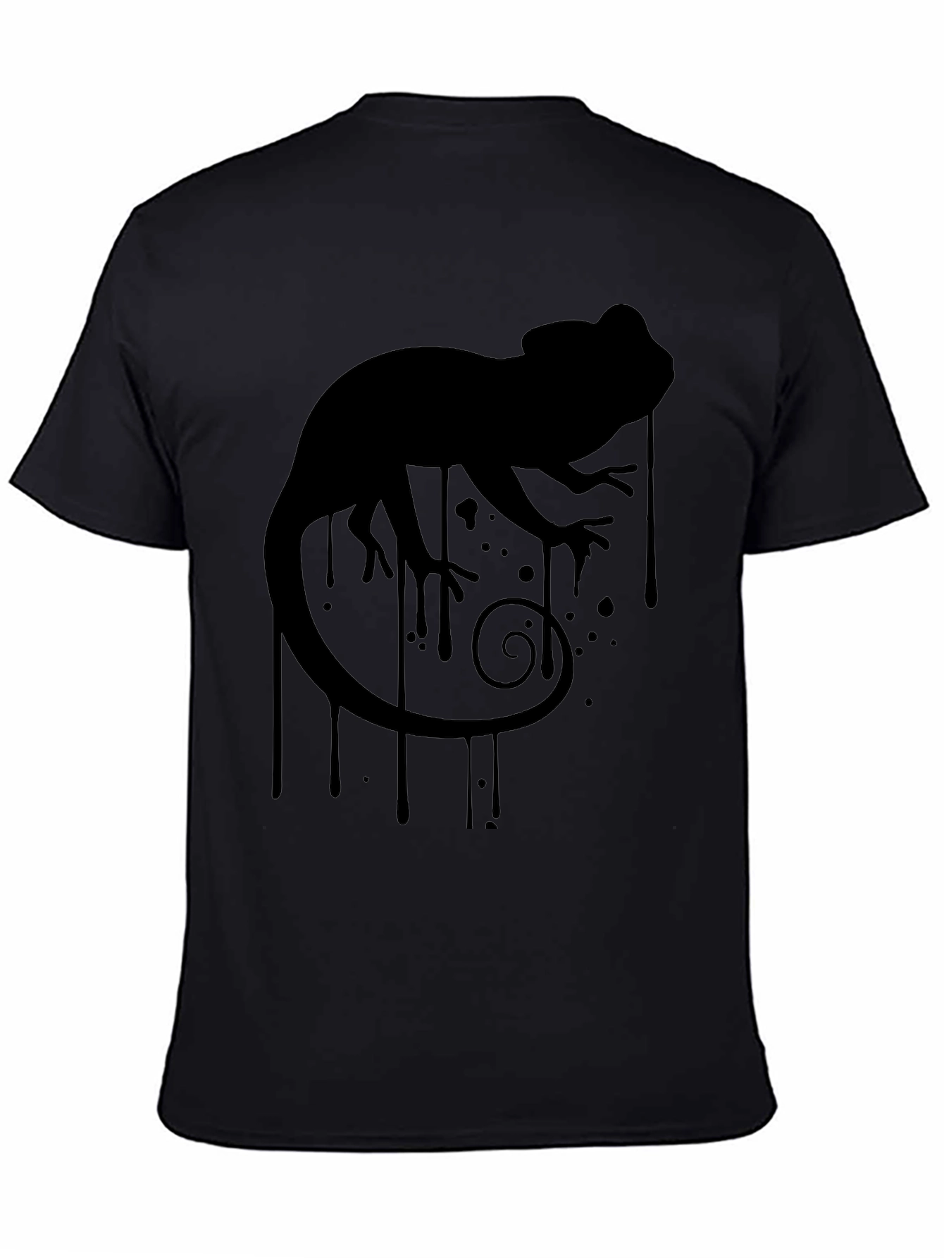 Chameleon Silhouette Graphic Tee - Black