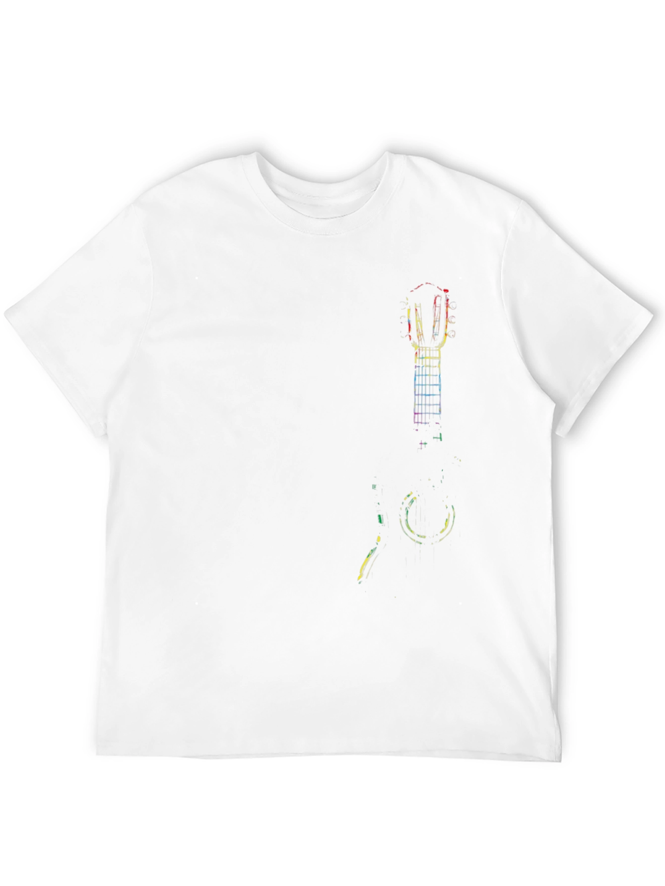 Guitar Art Mens Black T-Shirt