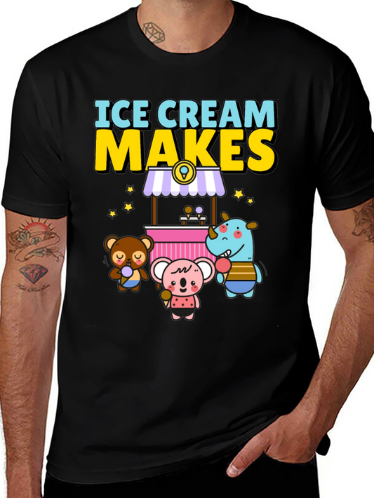 Ice Cream Makes Animals Happy T-Shirt