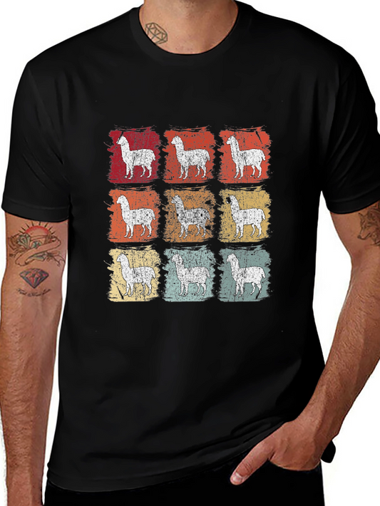 Retro Alpaca T-Shirt Vintage Animal Tee