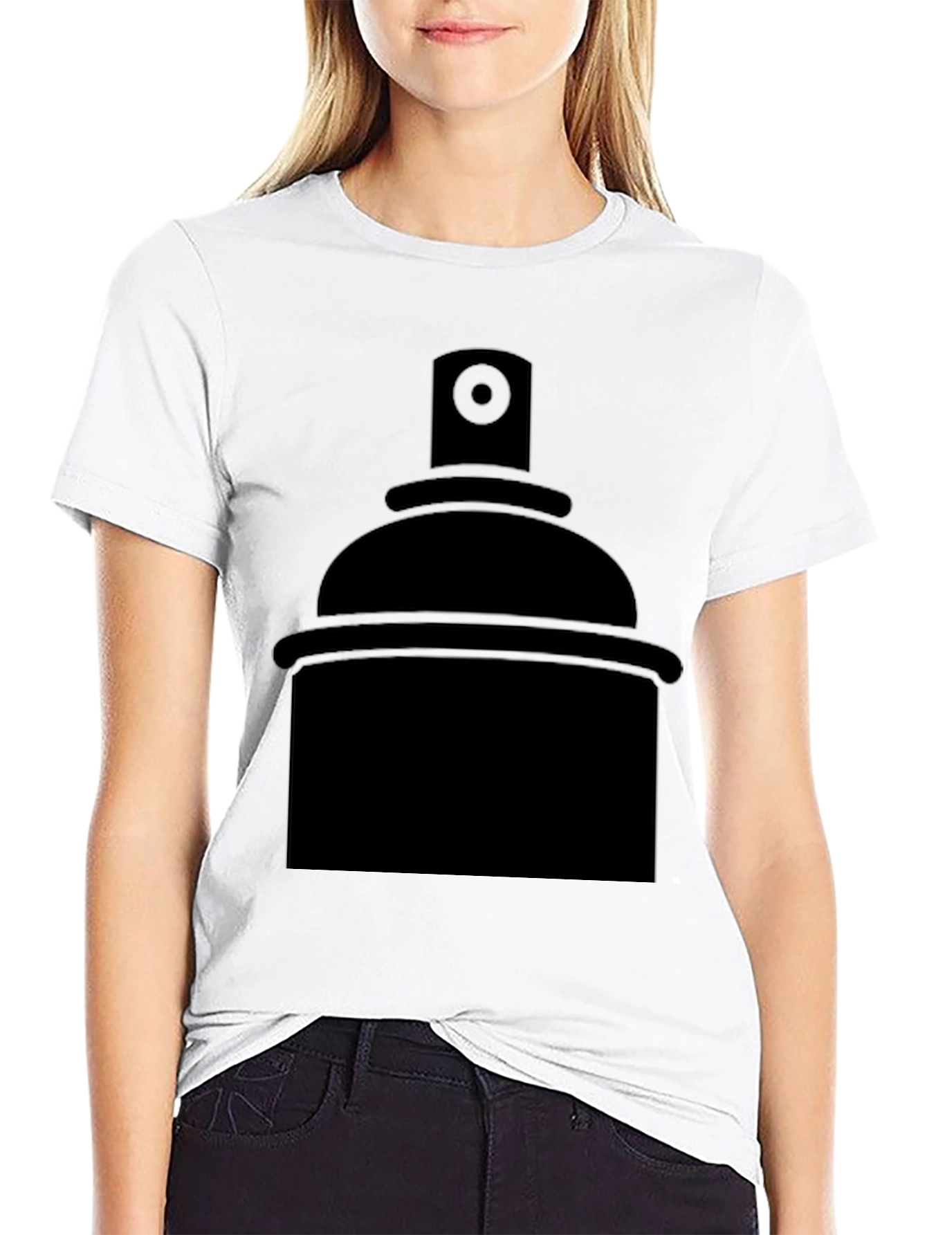 Spray Paint Graphic Tee - Black