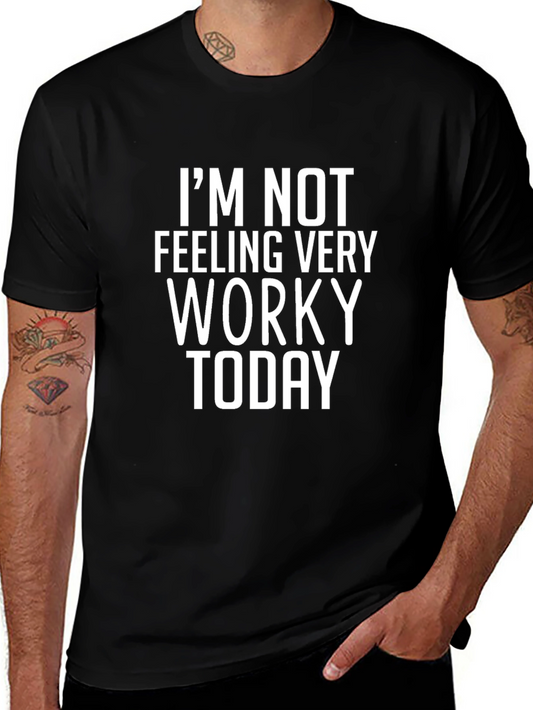 Funny Not Worky Black Graphic T-Shirt