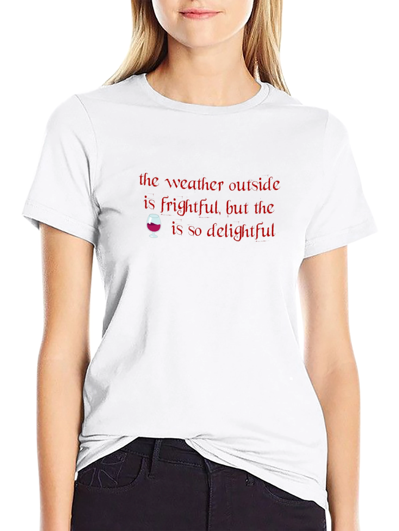 Frightful Weather Delightful Wine Graphic Tee