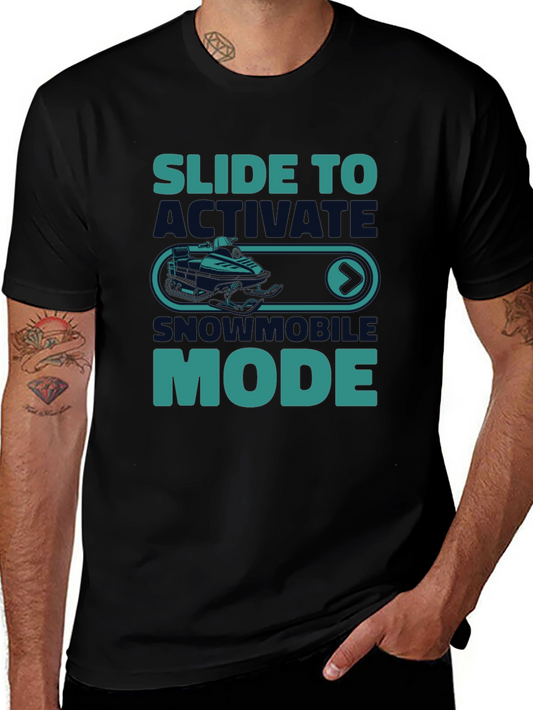 Slide to Activate Snowmobile Mode T-Shirt