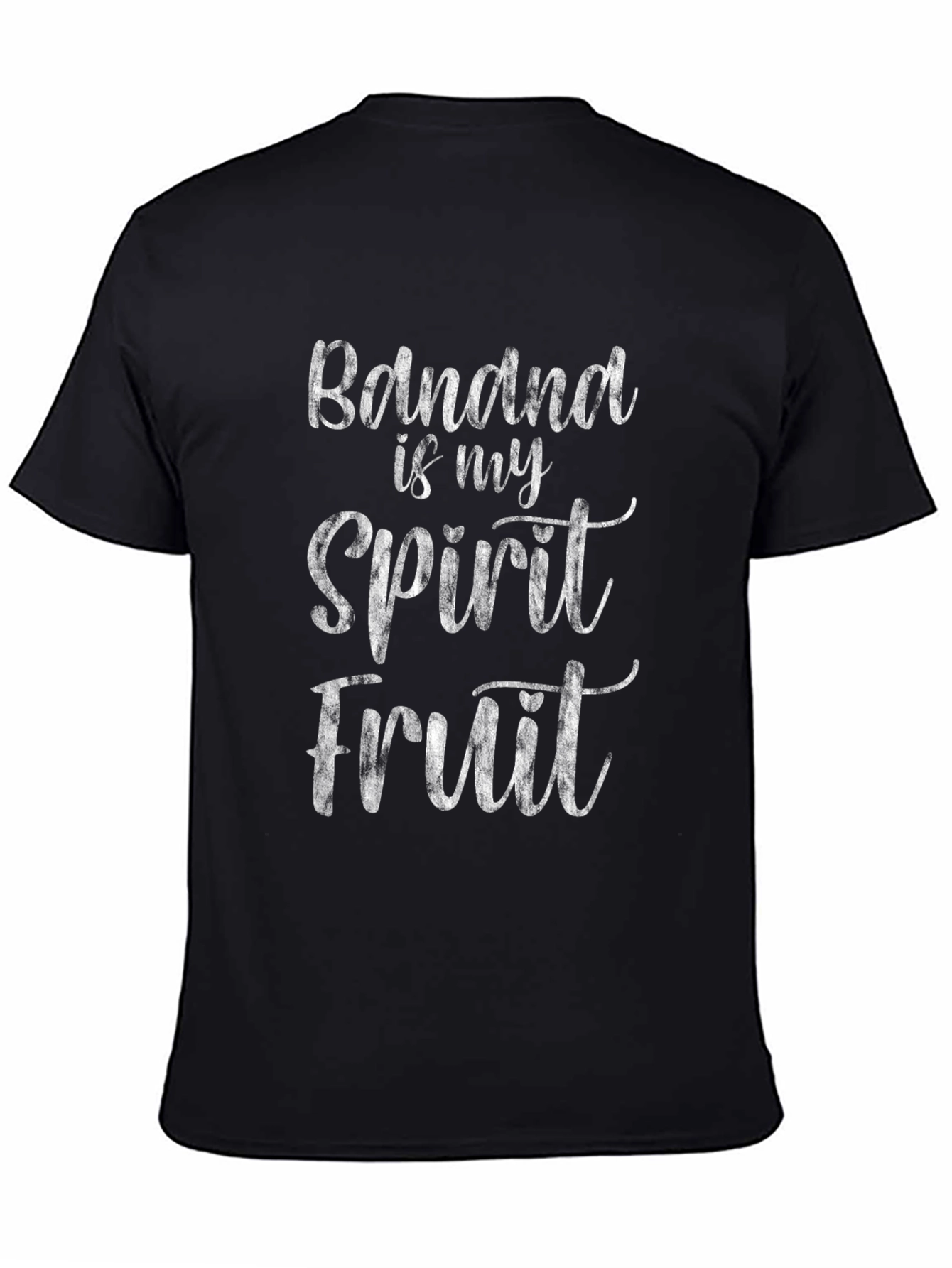 Banana is My Spirit Fruit Black Graphic T-Shirt