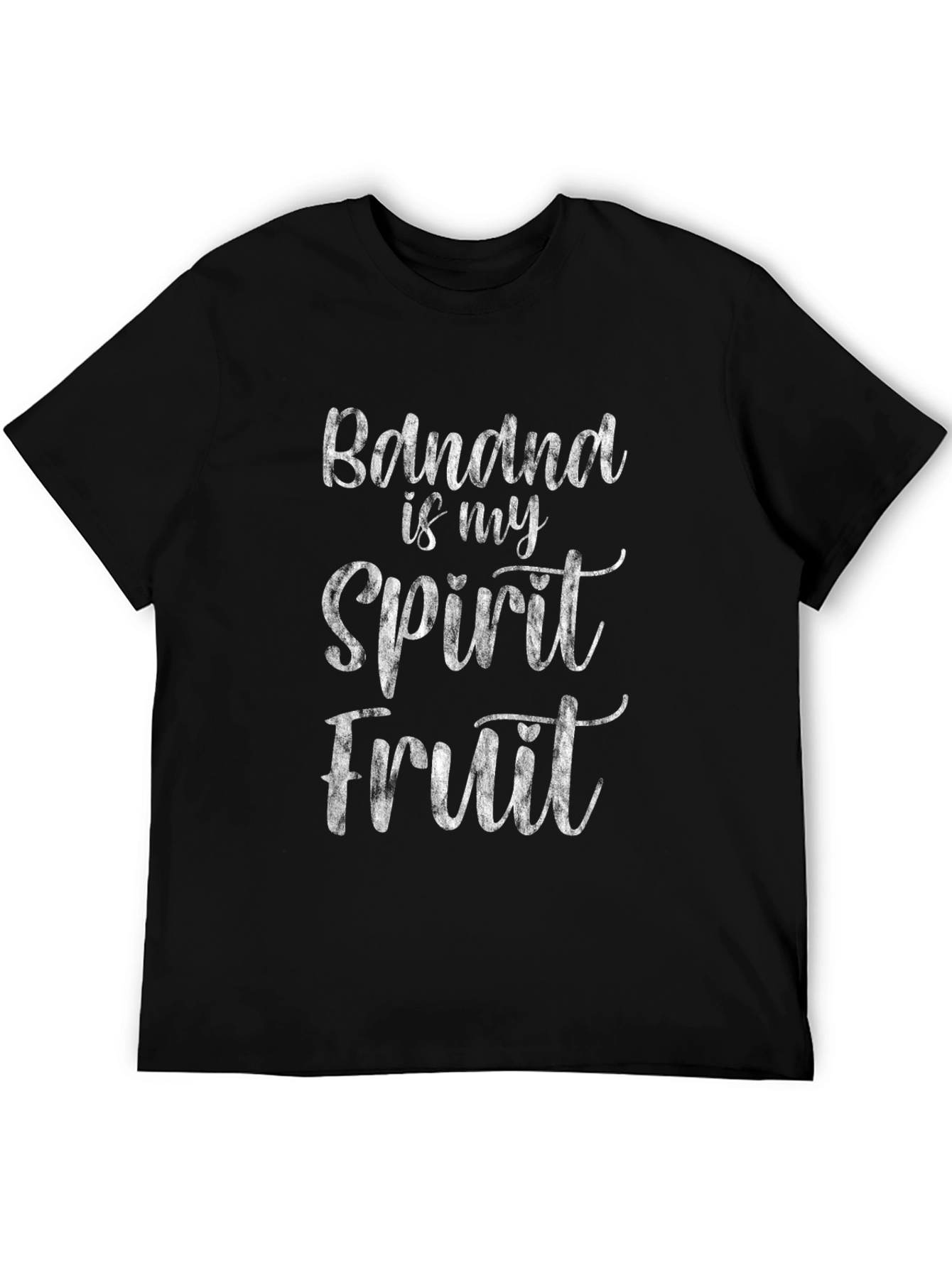 Banana is My Spirit Fruit Black Graphic T-Shirt