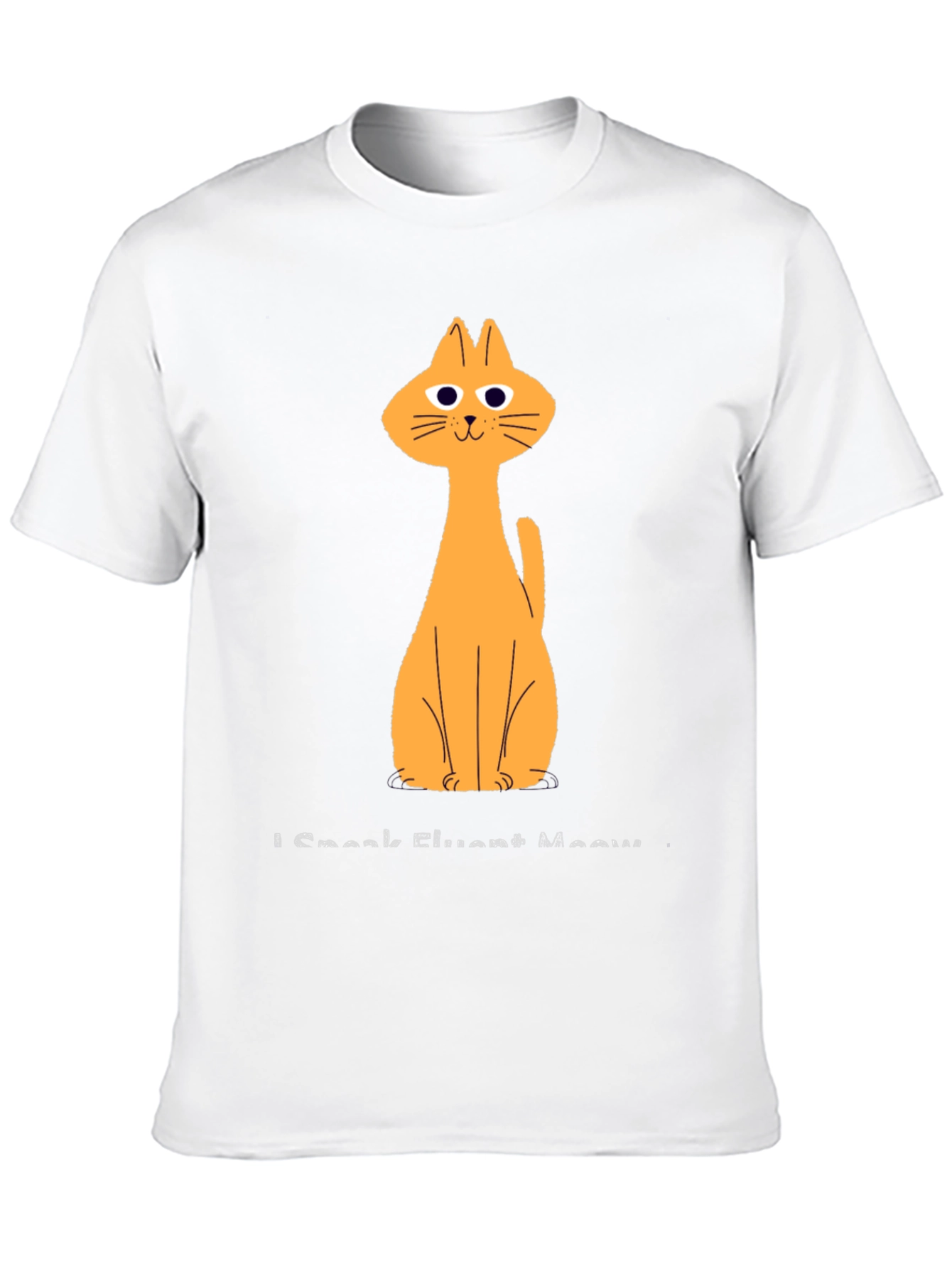 Funny Cat Graphic Black T-Shirt