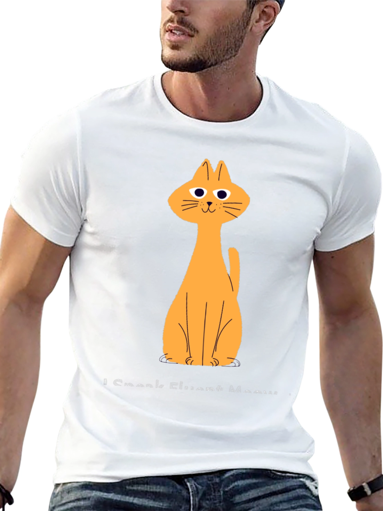 Funny Cat Graphic Black T-Shirt