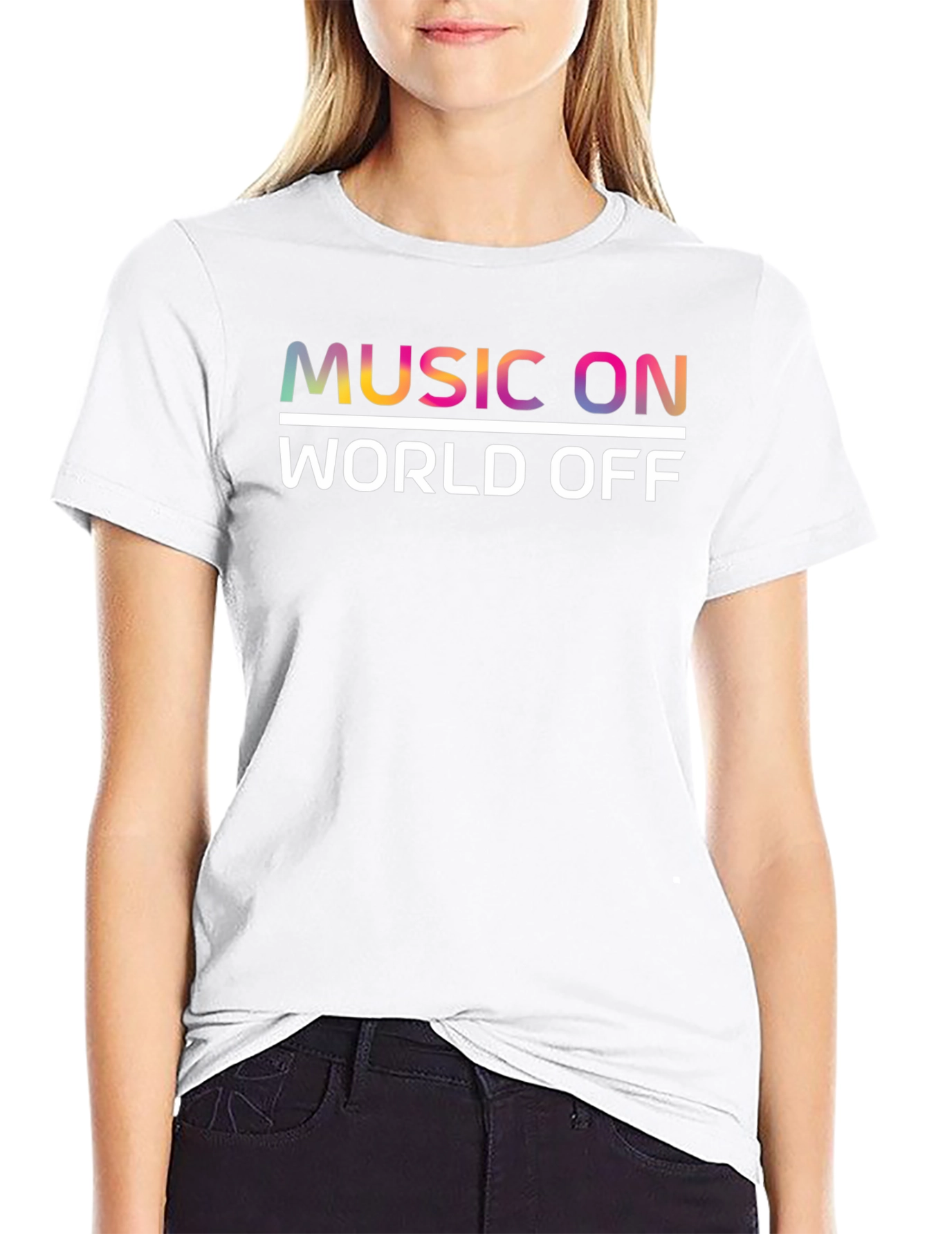 Music On World Off Graphic Tee