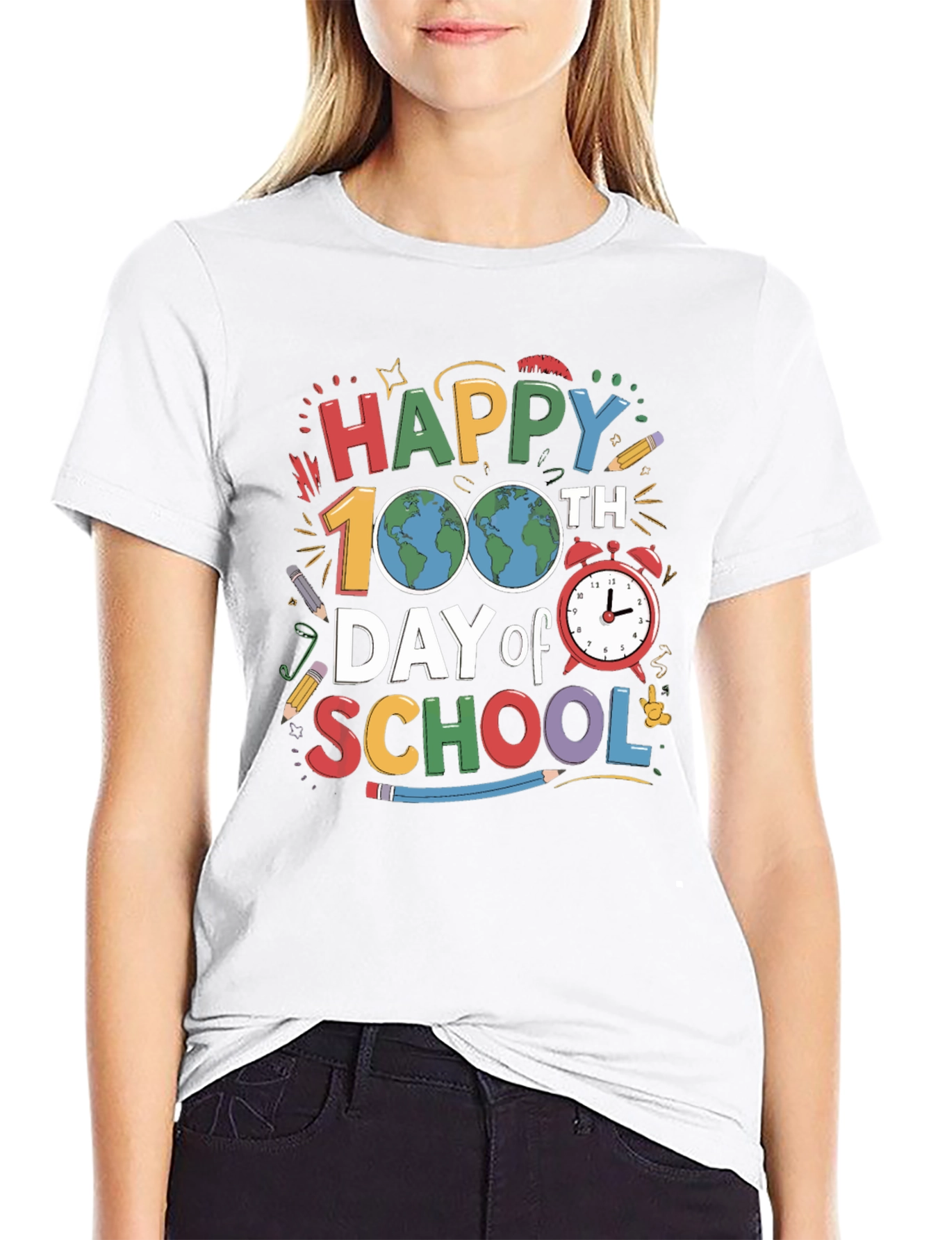 100th Day of School T-Shirt Happy Teacher Shirt