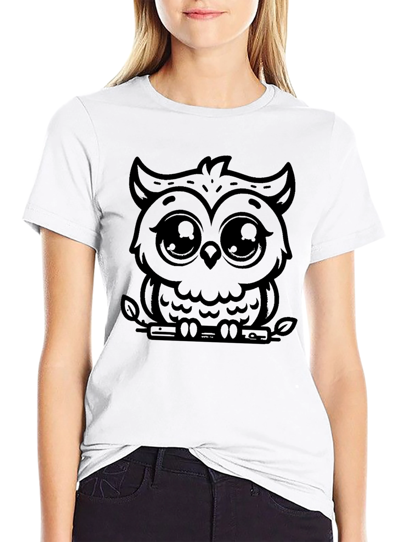 Cute Owl Graphic T-Shirt - Unisex Black Tee