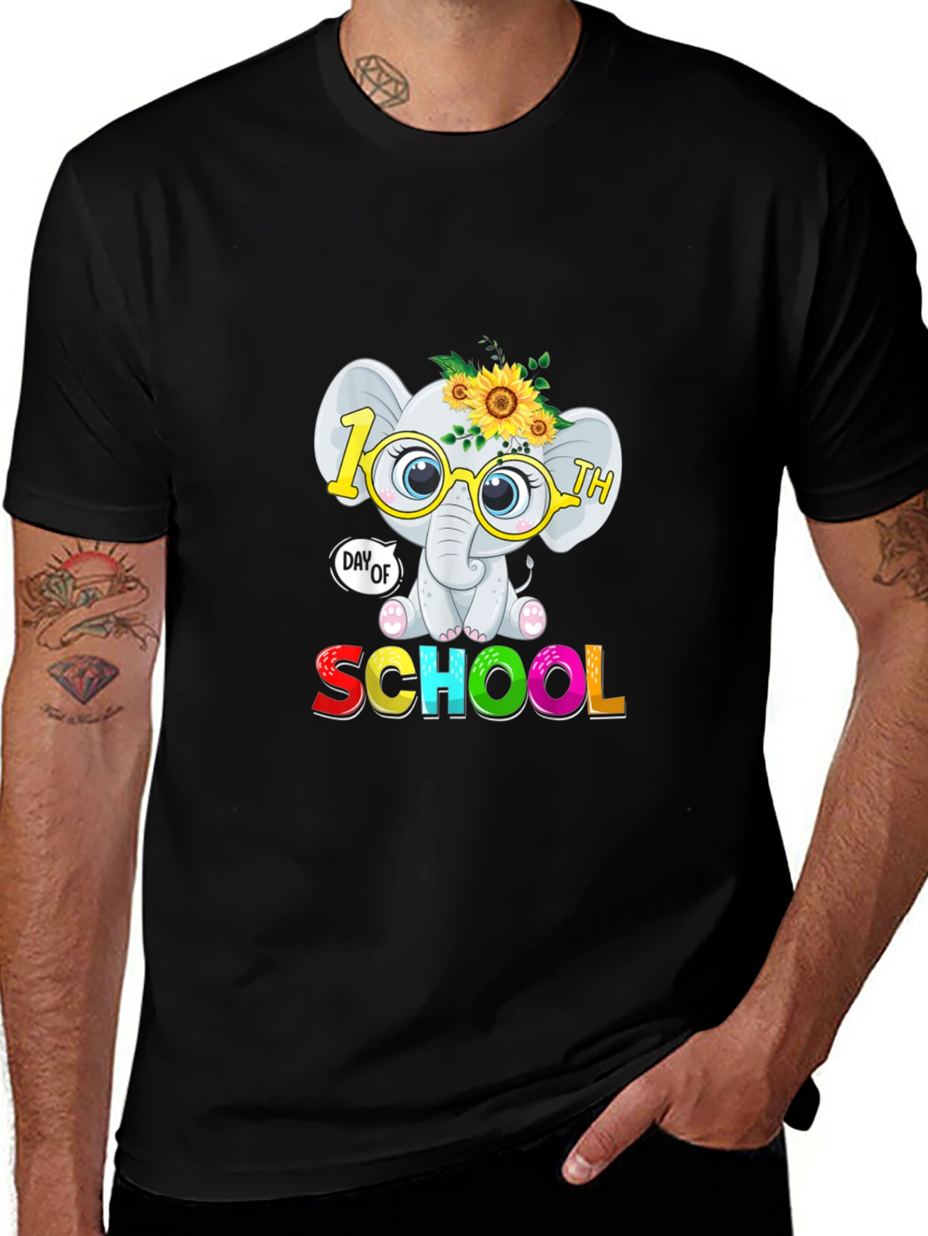 100th Day of School Elephant T-Shirt