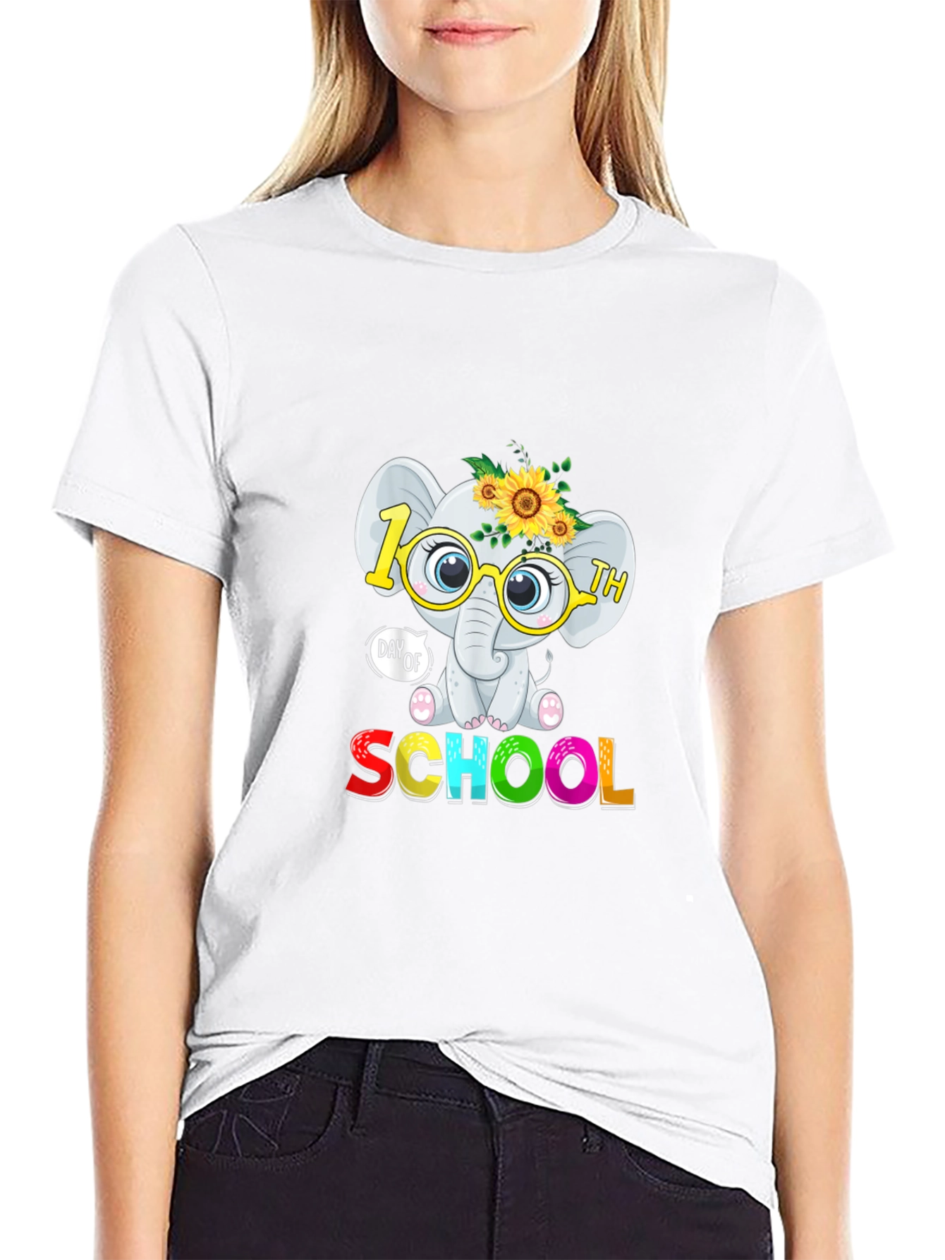 100th Day of School Elephant T-Shirt