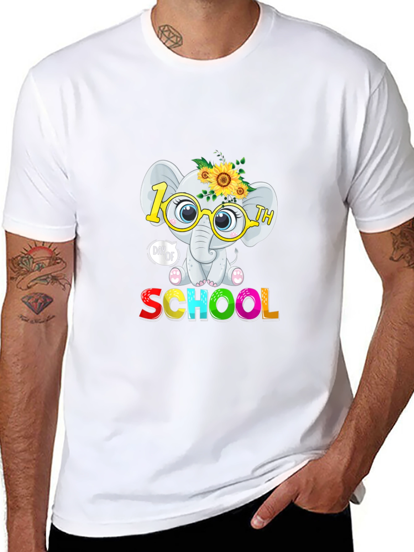 100th Day of School Elephant T-Shirt