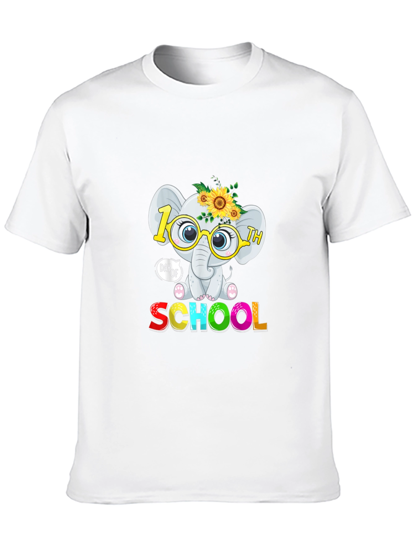 100th Day of School Elephant T-Shirt
