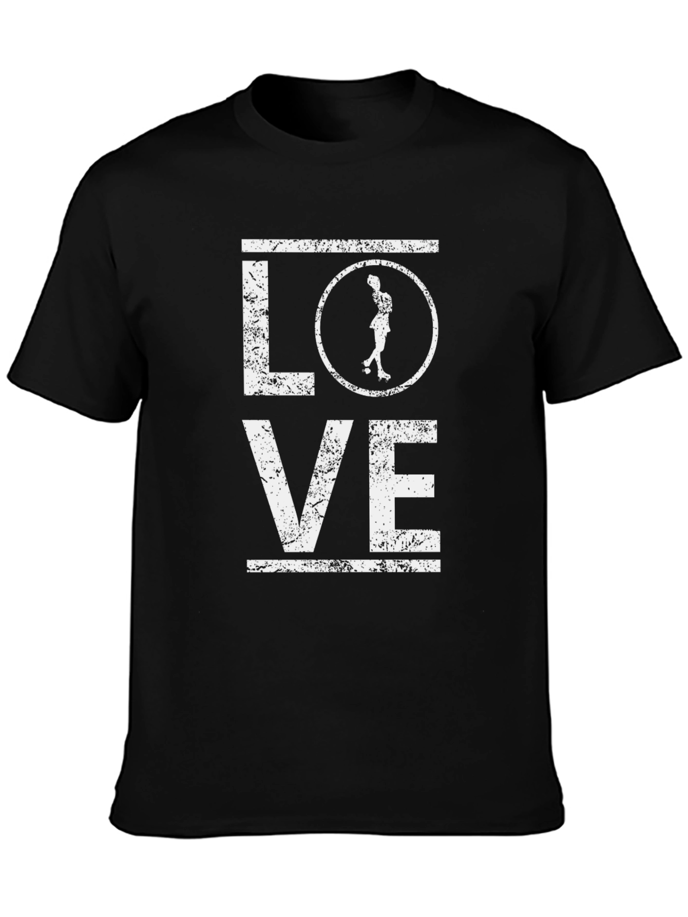 LOVE Roller Derby T-Shirt - Black Cotton Tee