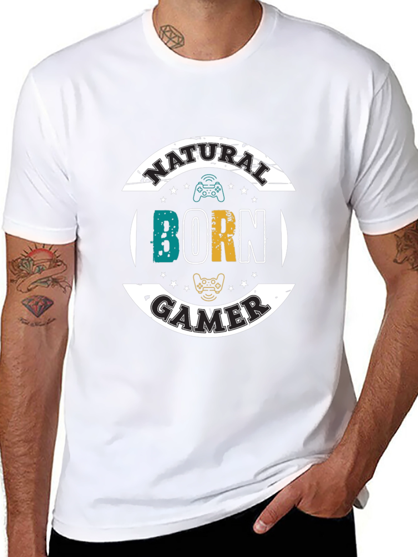 Natural Born Gamer Black T-Shirt