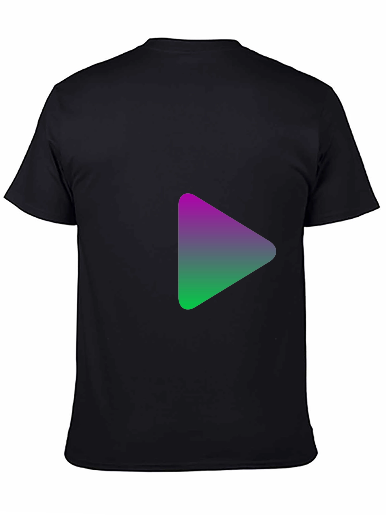 Gradient Triangle Black T-Shirt