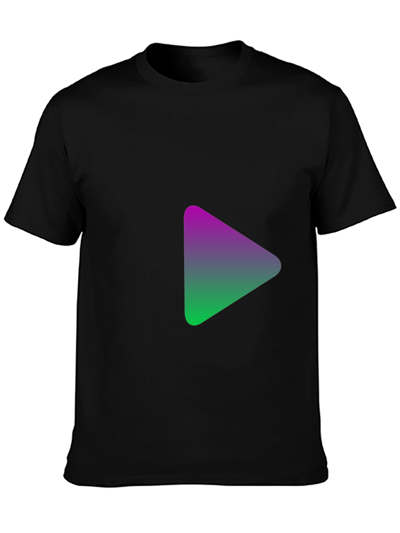 Gradient Triangle Black T-Shirt