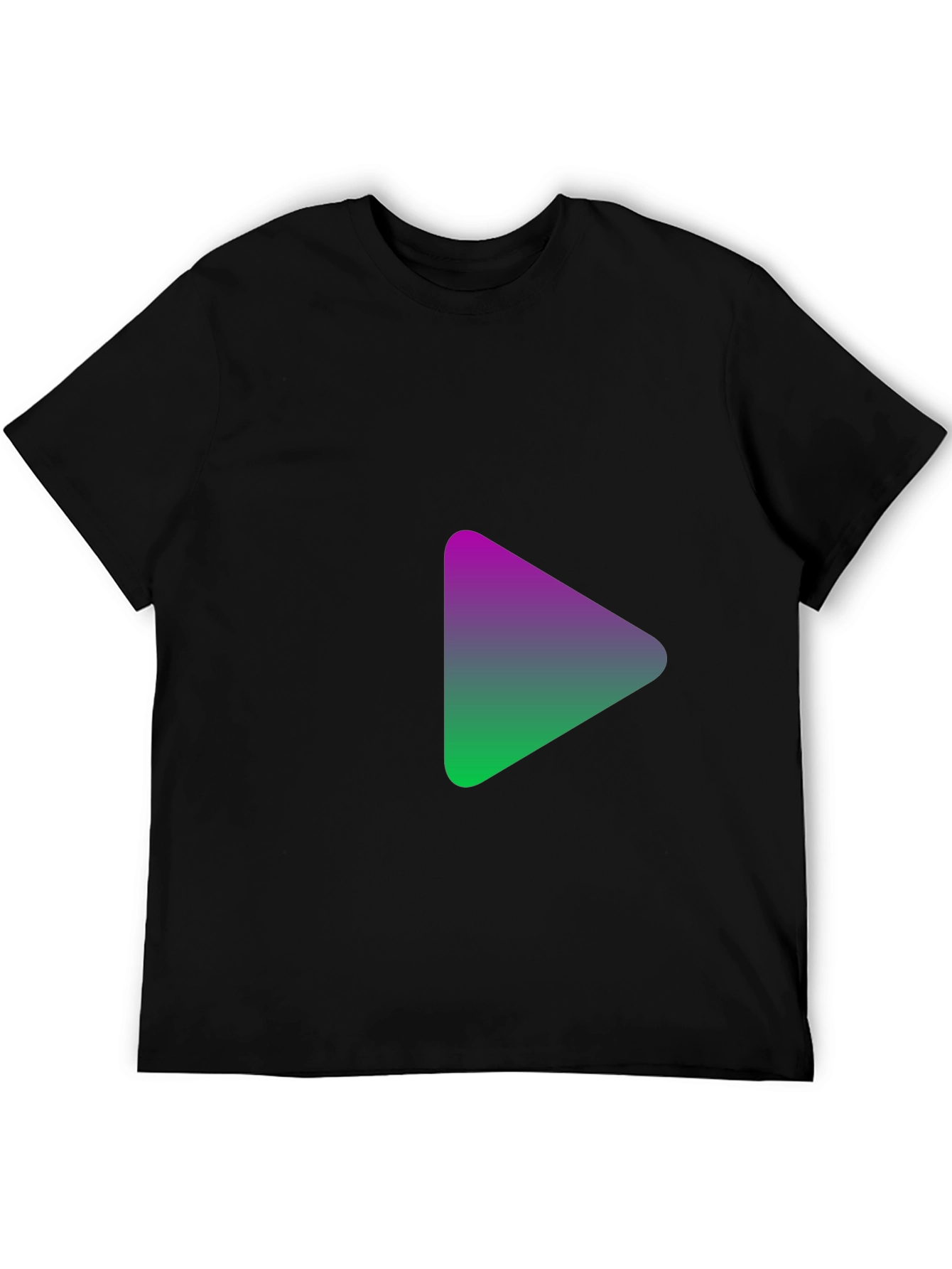 Gradient Triangle Black T-Shirt