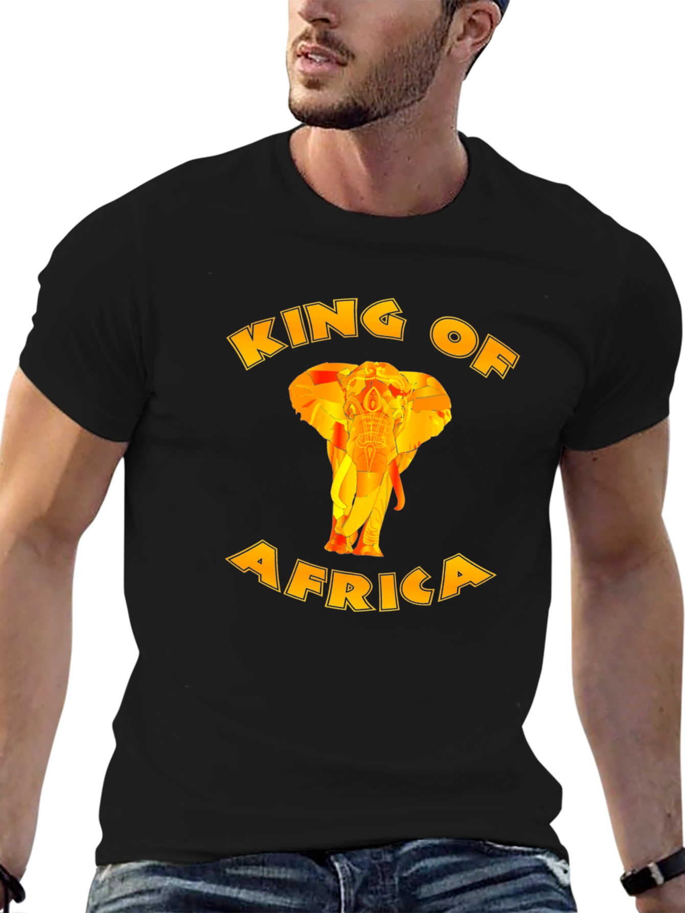 King of Africa Graphic Print Mens T-Shirt
