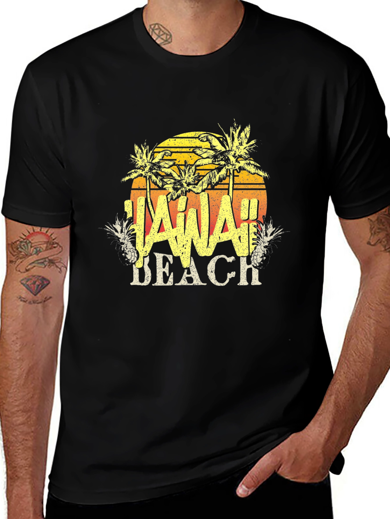 Hawaii Beach T-Shirt - Tropical Design