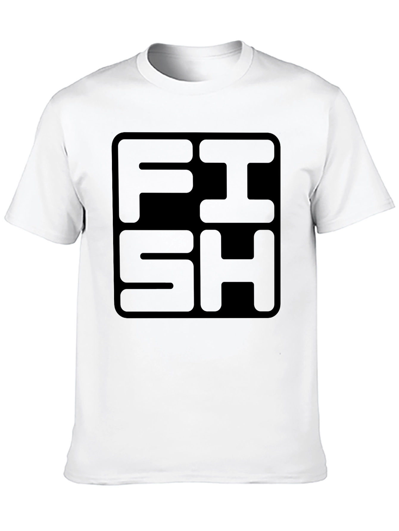FISH Graphic Print Black T-Shirt