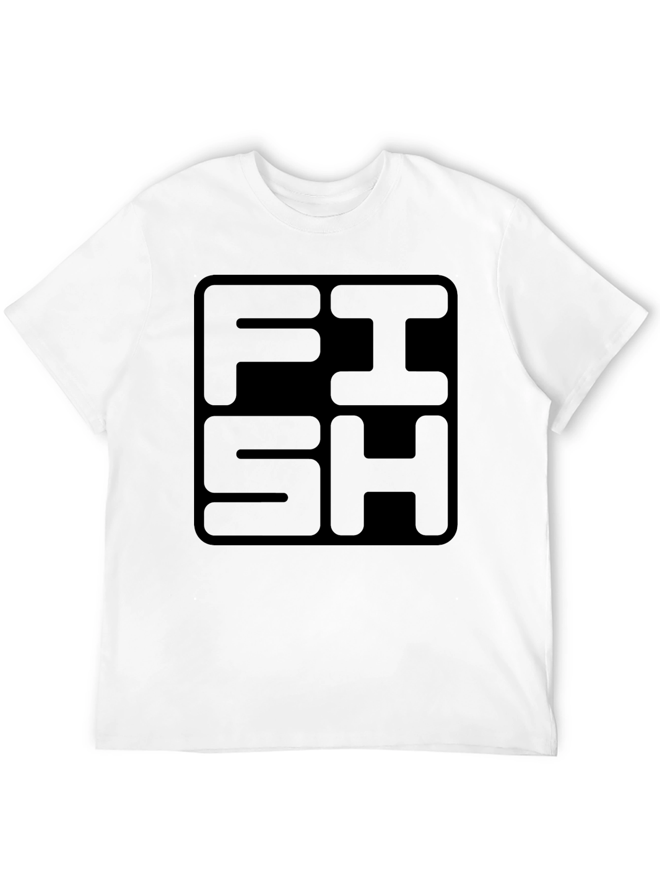 FISH Graphic Print Black T-Shirt
