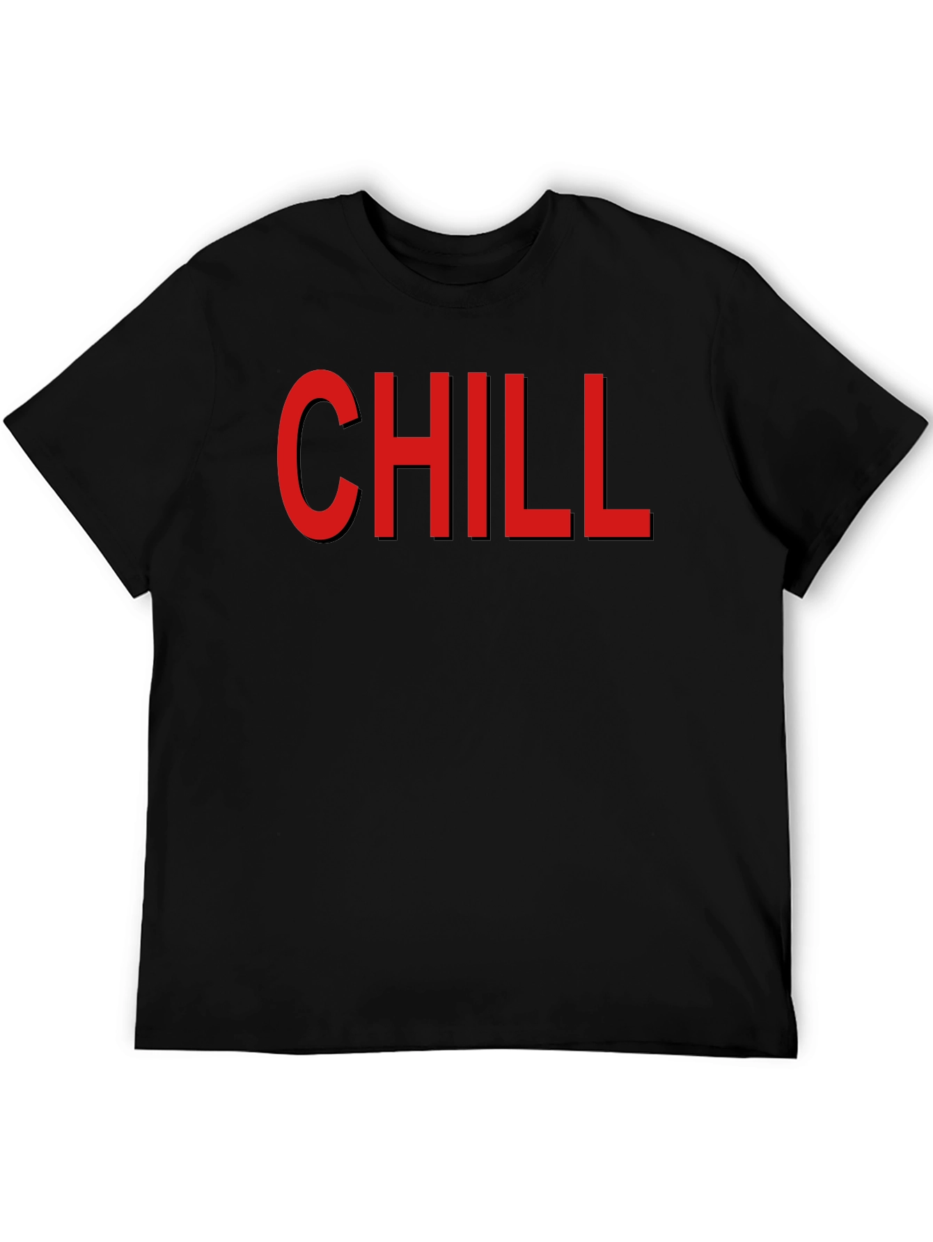 Chill Graphic T-Shirt - Mens Black Cotton Tee