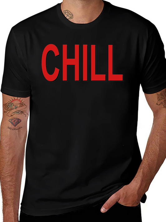 Chill Graphic T-Shirt - Mens Black Cotton Tee