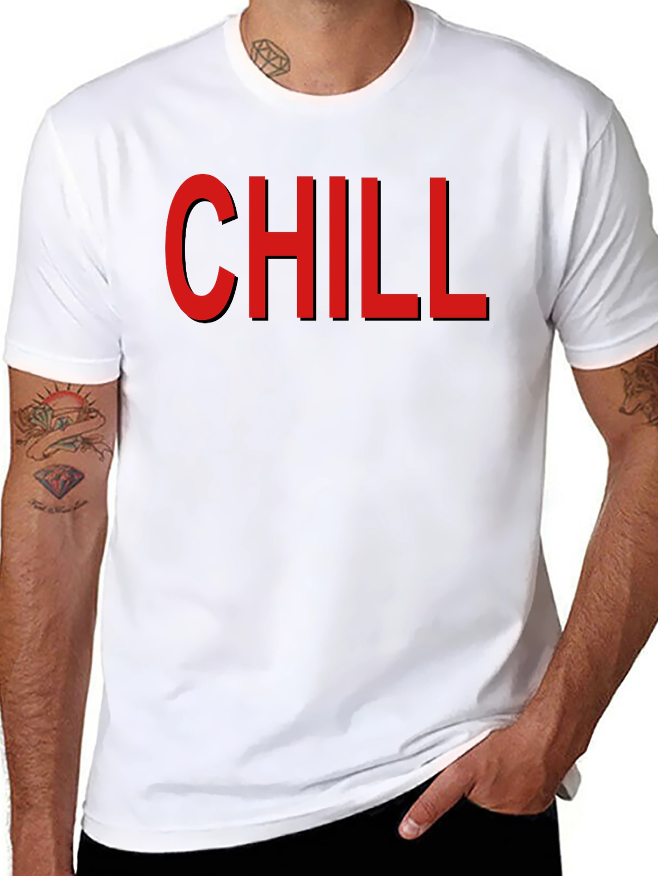 Chill Graphic T-Shirt - Mens Black Cotton Tee
