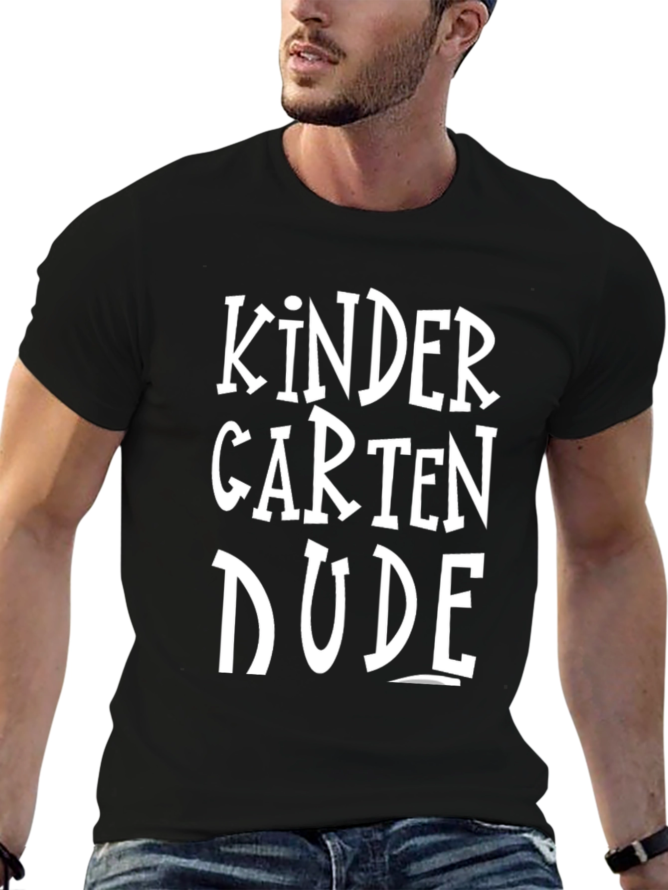 Kindergarten Dude Black Graphic Tee