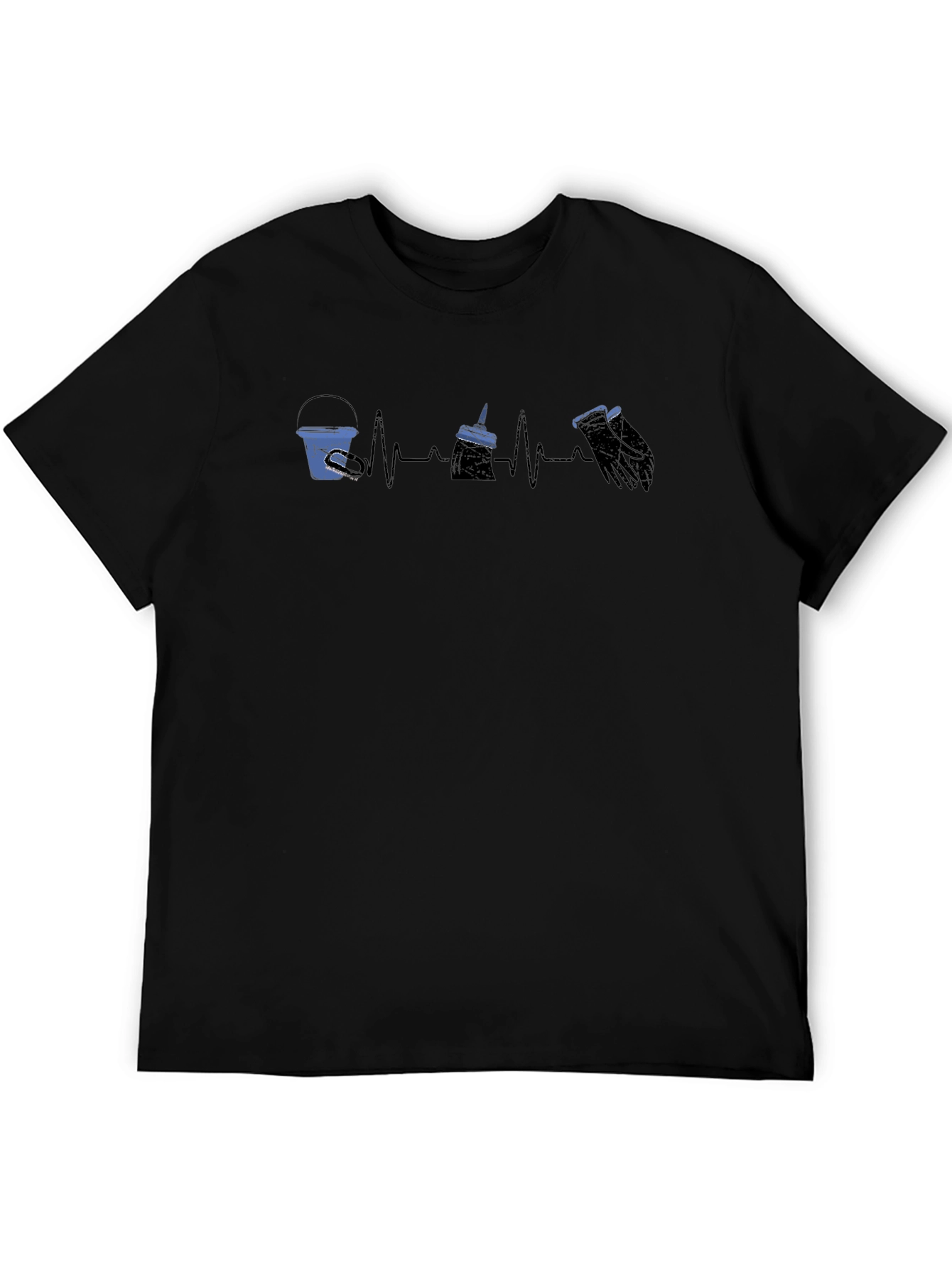Painter Heartbeat T-Shirt - Black Graphic Tee