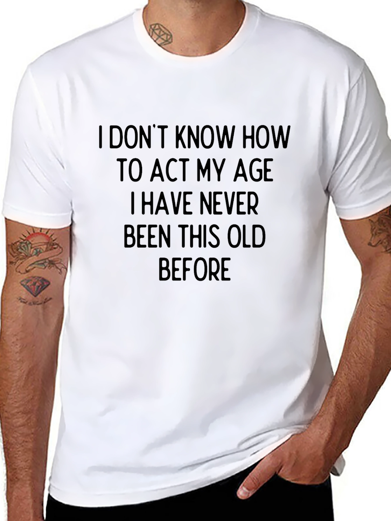 Funny Old Age Statement Black T-Shirt