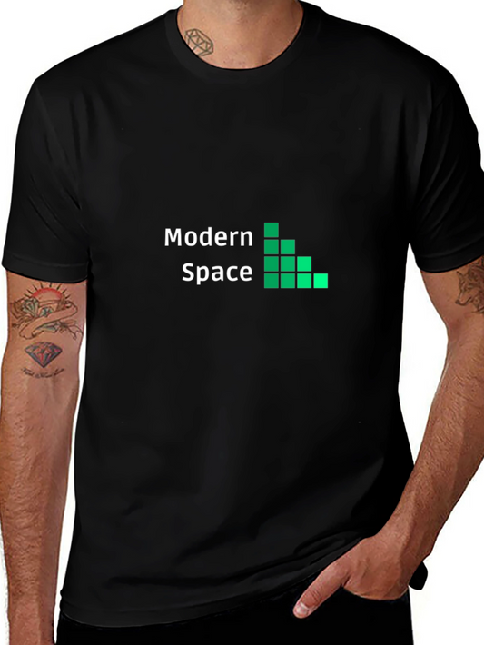Modern Space Black T-Shirt