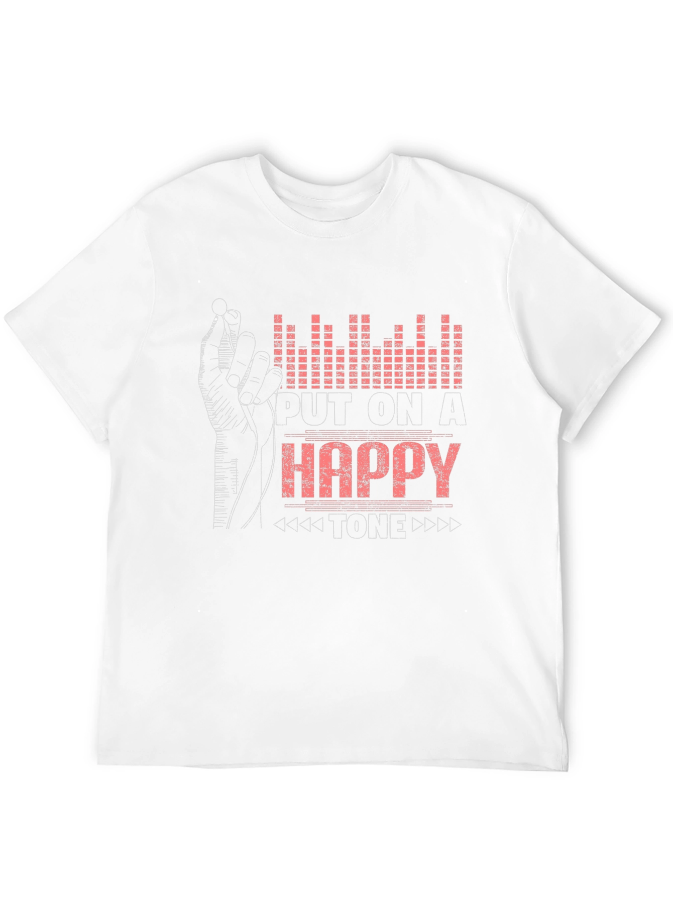 Happy Tone Graphic Tee - Black Cotton T-Shirt