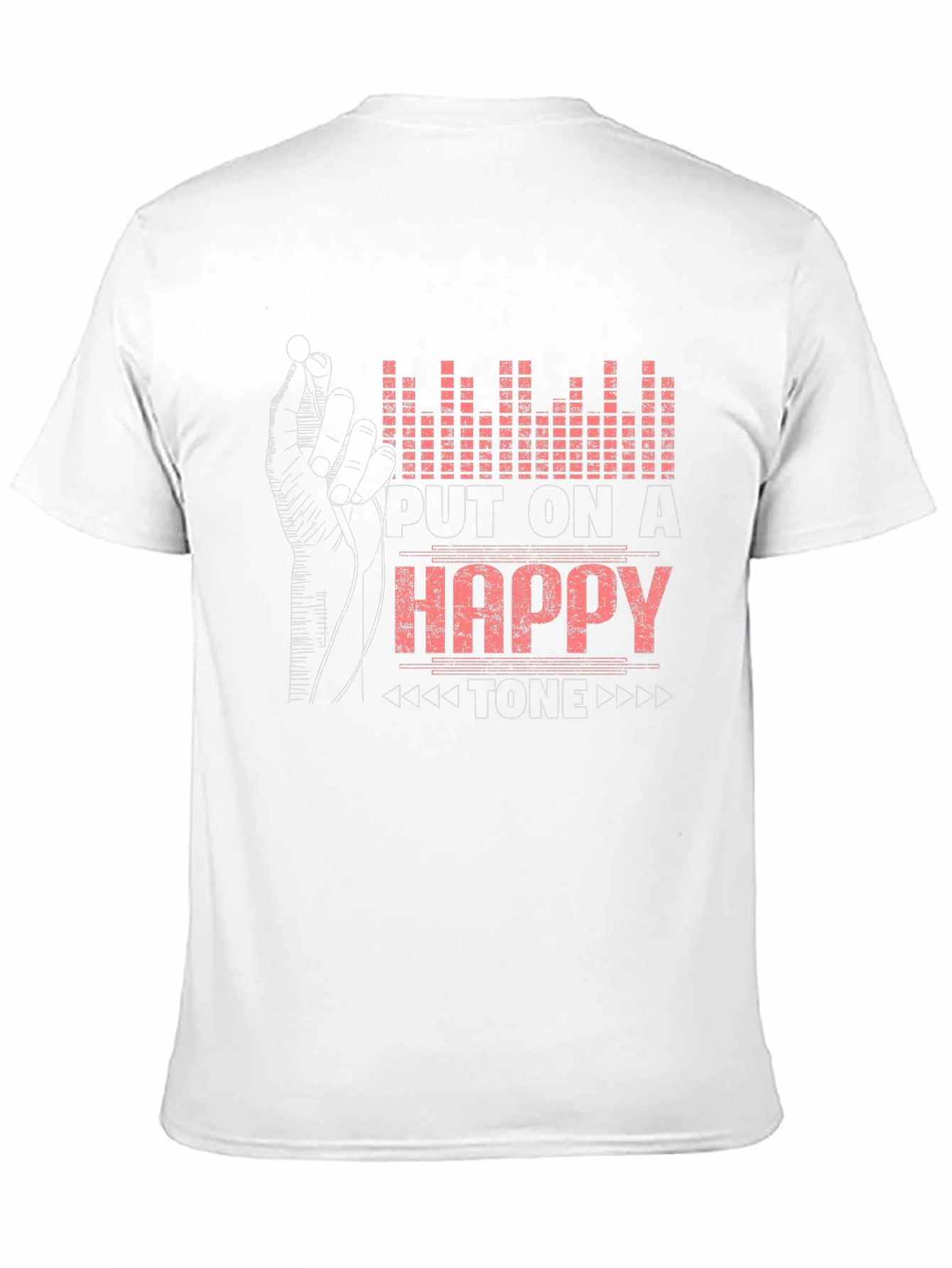 Happy Tone Graphic Tee - Black Cotton T-Shirt