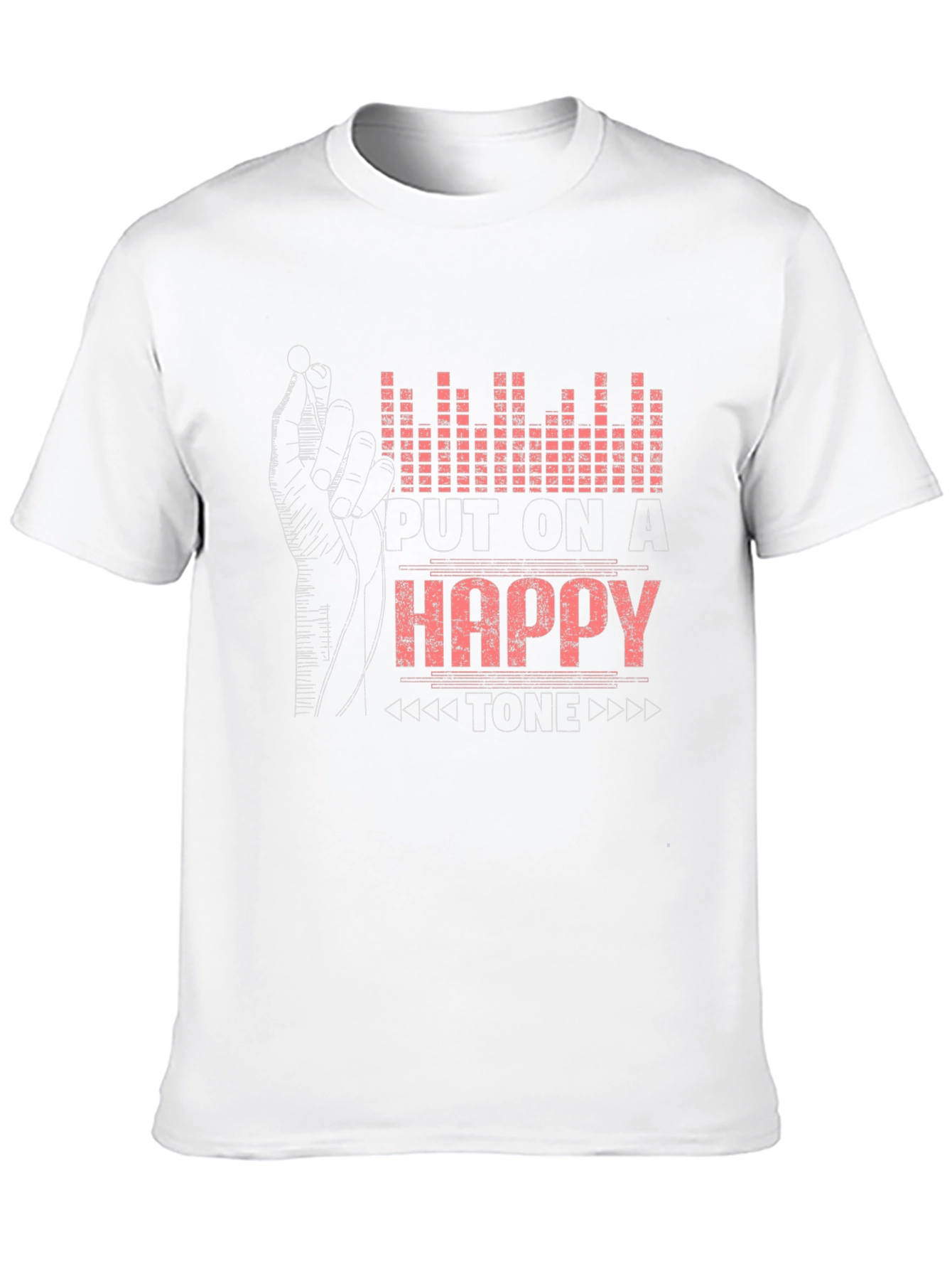 Happy Tone Graphic Tee - Black Cotton T-Shirt