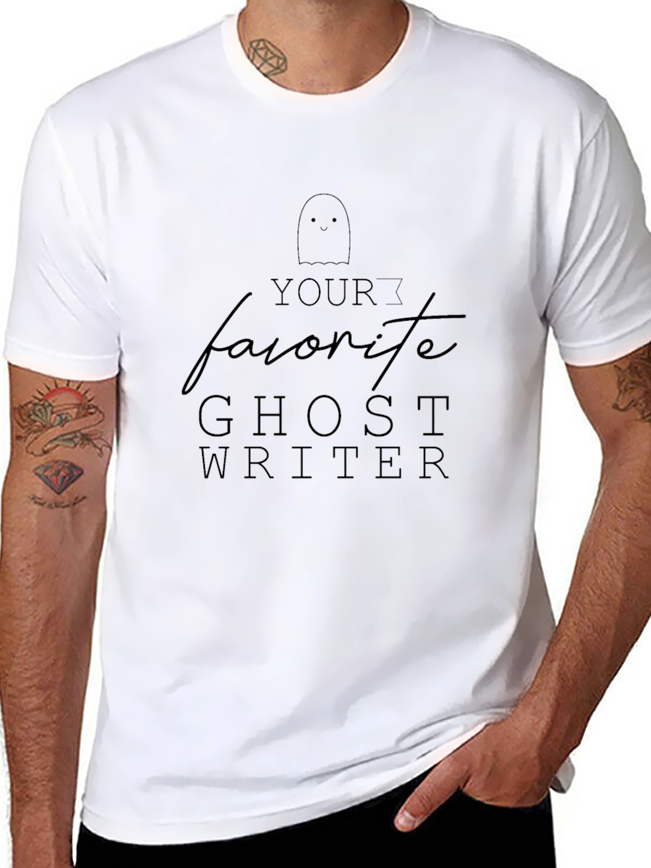 Favorite Ghost Writer T-Shirt - Spooky Season Apparel