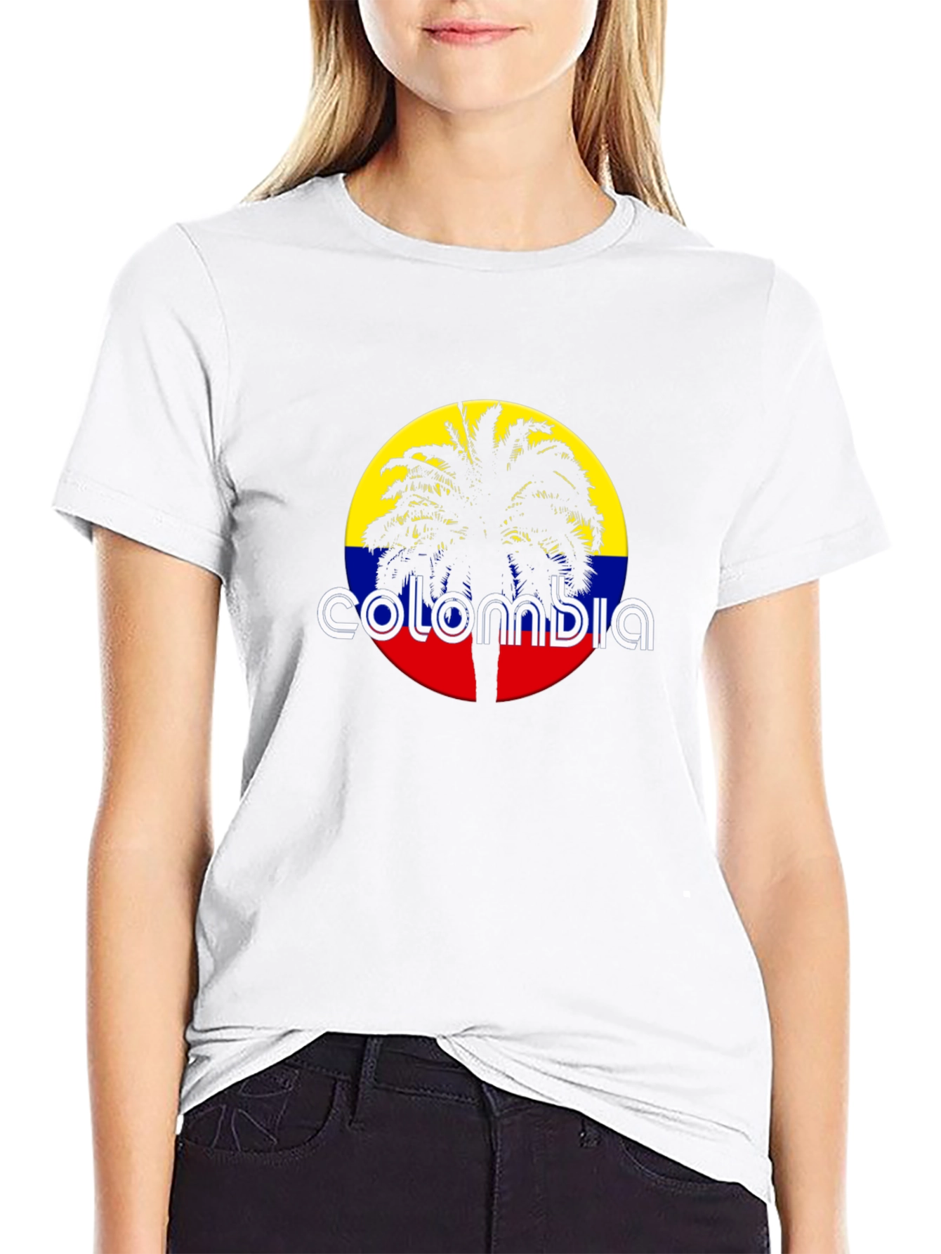 Colombia Palm Tree Black T-Shirt