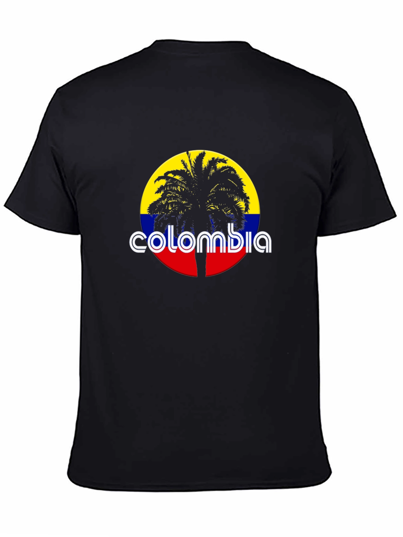 Colombia Palm Tree Black T-Shirt