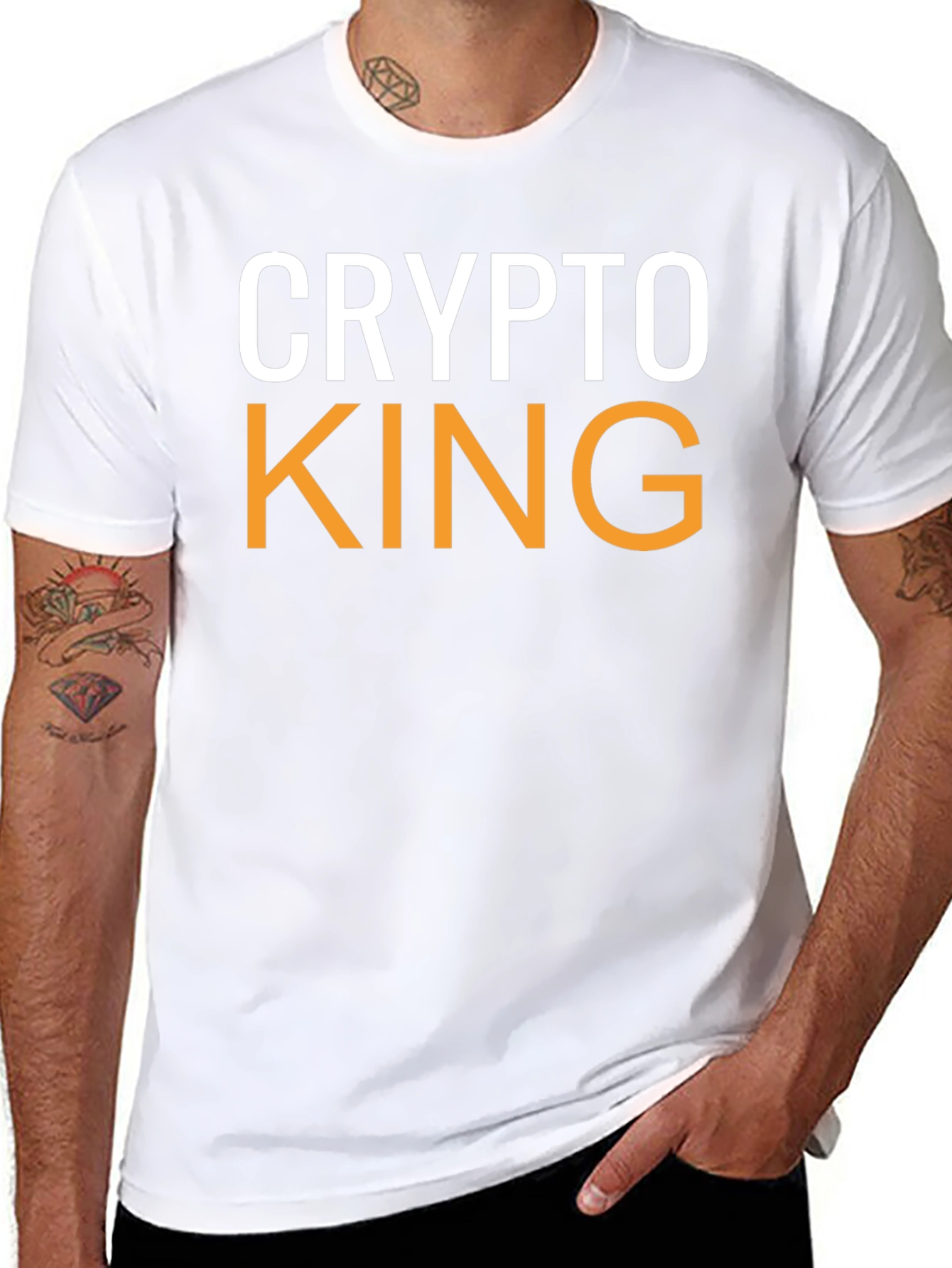 Crypto King Black T-Shirt - Stylish Bitcoin Apparel