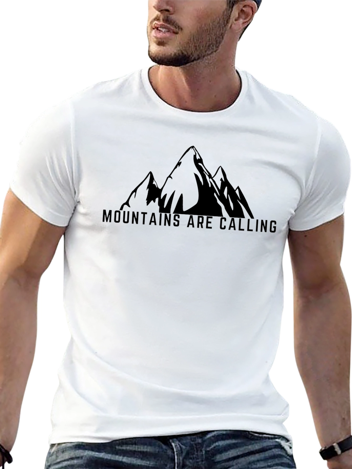 Mountains are Calling Black T-Shirt