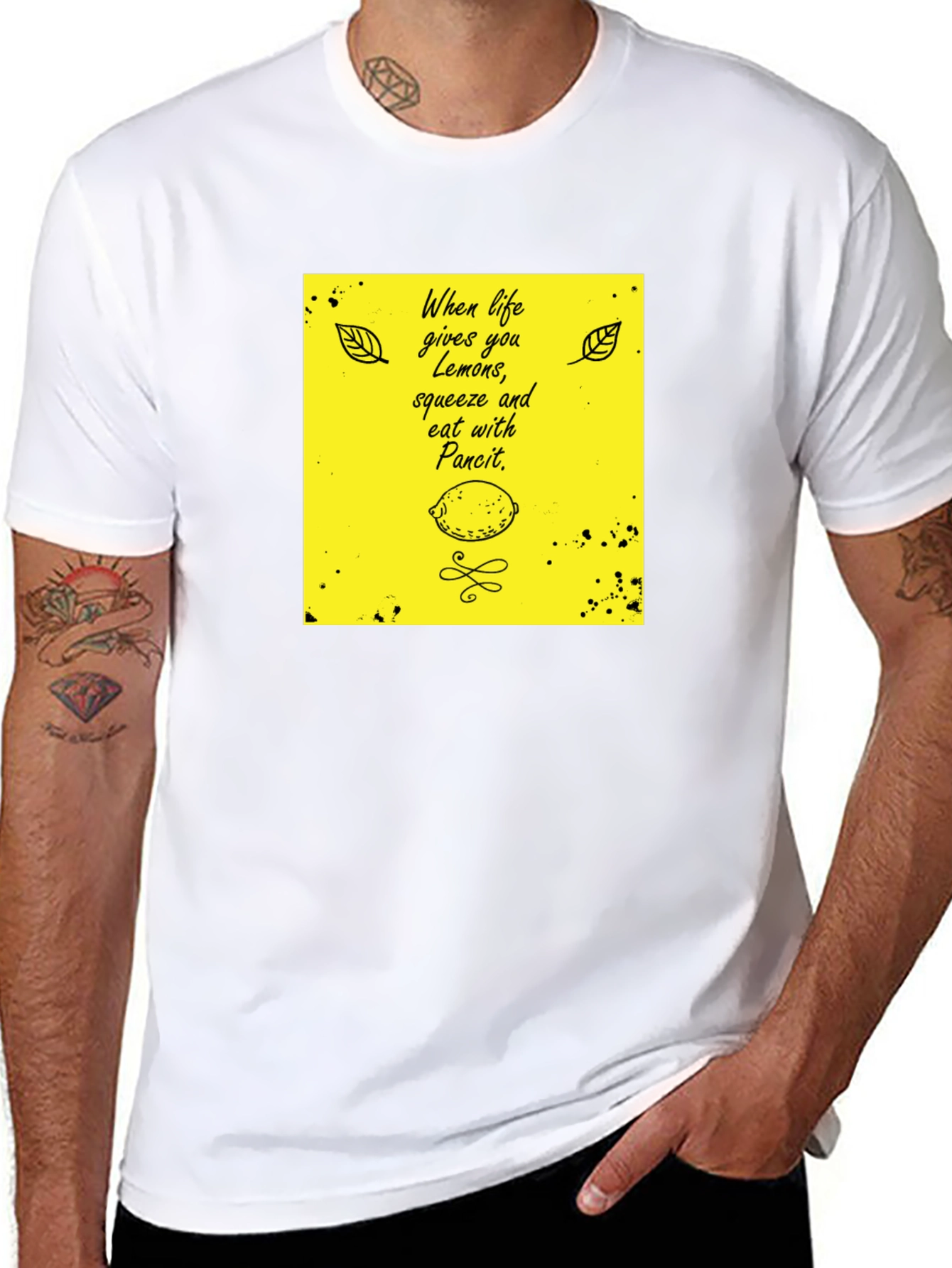Lemon Pancit Graphic Tee - Quirky T-Shirt